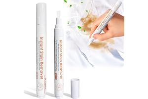 BUREEBO Bleach Pen, No washing and Stain Removal Pen, Travel Size Stain Remover for Clothes, Travel Essentials, Instantly Remove New Stains (2 PCs)