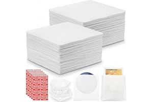 Tebery 150 Pcs Dish Moving Packing Supplies,100 Cushion Foam Wrap Pouches 12'' x 12'' with 50 Fragile Label, Reusable Plate Packaging Sleeves Sheets for Dishes Cups Glasses Storage