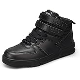 LUCKY STEP Women's High Top Fashion Sneakers Basketball Ankle Boots Walking Tennis Shoes Platform Hook and Loop Casual Faux Leather Sneaker