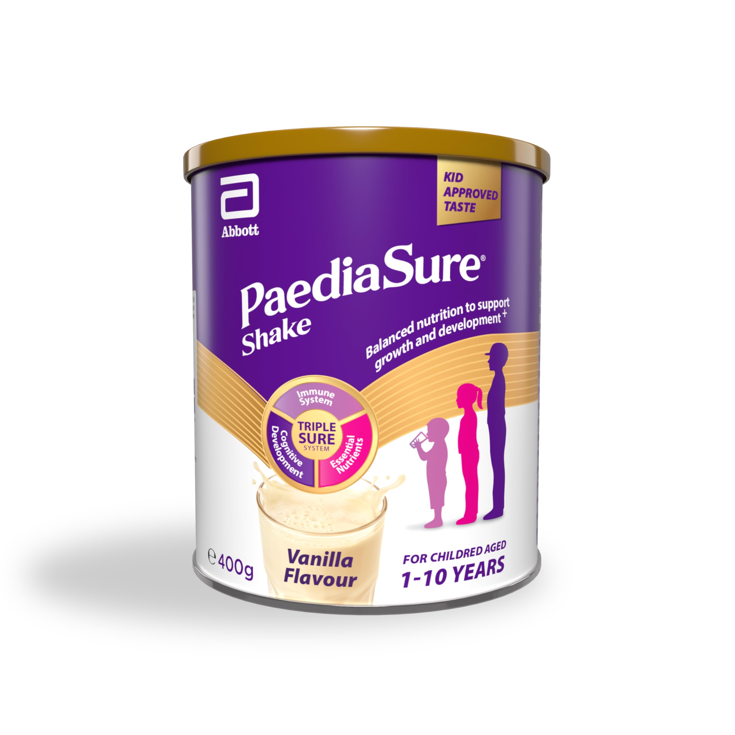PaediaSure Shake – Vanilla Flavour – 400g – Balanced Nutritional Supplement Drink – Multivitamin for Kids – With Protein, Carbohydrates & Minerals – Supports Growth & Development – Vegetarian