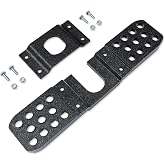 Tow Hitch Step with 2 Inch Receivers for Truck Car SUV Vehicles, 1 Pack | Cast Aluminium Anti-slip Rear Hitch Bumper Guard Protector, Light and Sturdy, Black