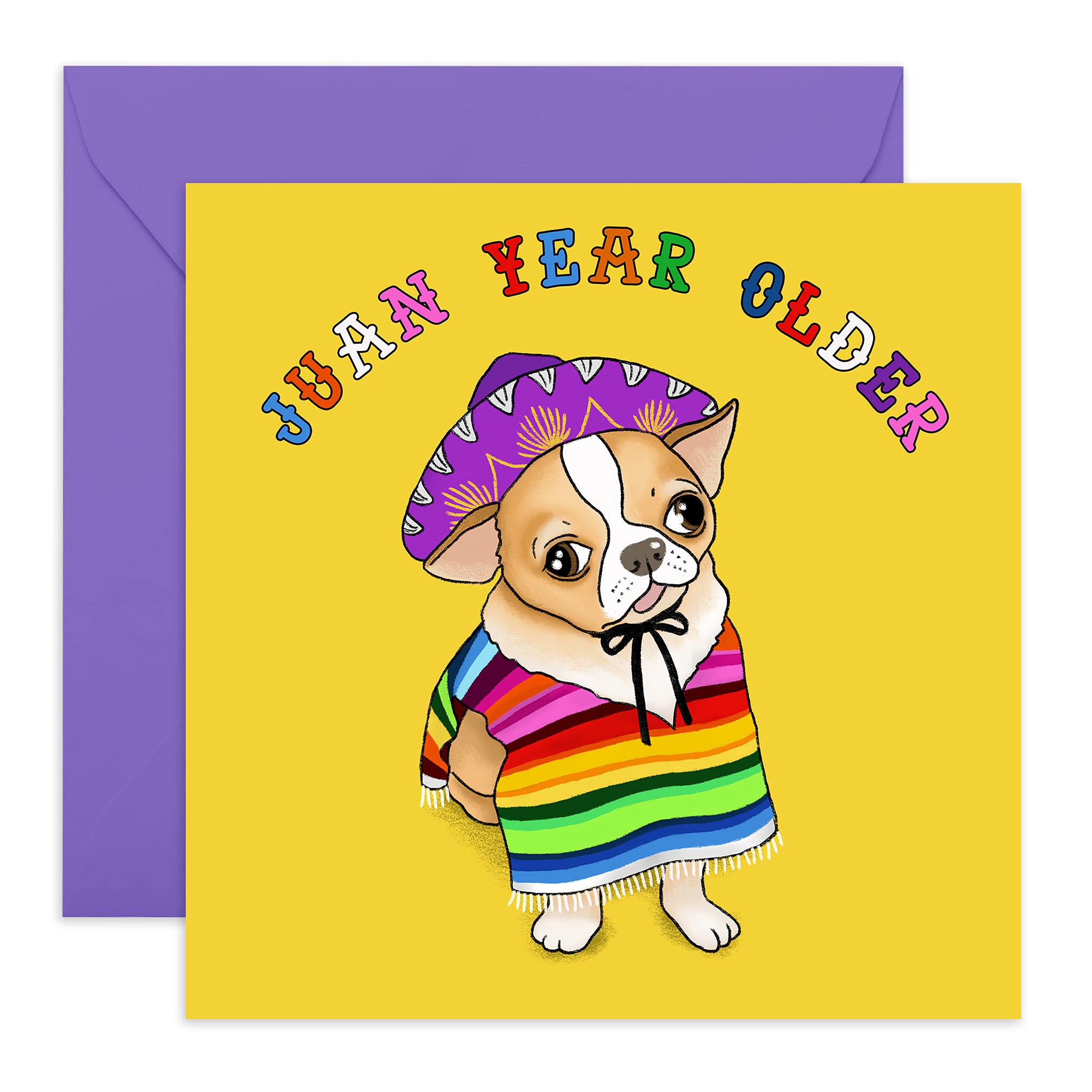 Central 23 - Funny Birthday Card - 'Juan One Year Older' For Him or Her - Happy Birthday Card Mum Dad Husband Wife Brother Sister - Humorous Dog Cards