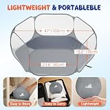 Pawaboo Small Animals Playpen with Pad Waterproof Fenced Tent Grey view 7