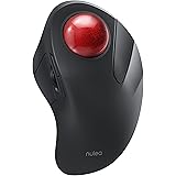 Nulea Wireless Ergonomic Trackball Mouse, Rechargeable, Bluetooth, 44mm Index Finger Trackball, 5 Adjustable DPI, Compatible 