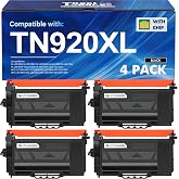 TN920XL TN920 Toner for Brother Printer HL-L6210DW MFC-L5915DW HL-L6210DWT | Compatible for Brother TN-920XL TN-920 TN 920XL 920 HL-L5210DW MFC-L5710DW HL-L5210DN HL-L6310DW Printer High Yield 4PK Black