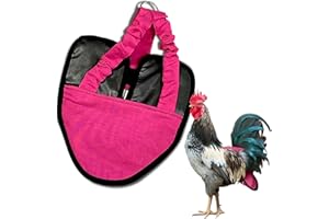 Hen Holster Bird Diaper, Wrap Around - for Hens, Roosters, Ducks, Geese, Leak-Proof Design, Comfortable Fleece Strap Bird Harness with Sewn-in Liner, Secure Hook and Loop Closure - S/M, Pink