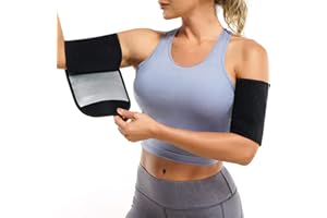 Wonderience Arm Trimmers for Women Pair Sauna Sweat Arm Shaper Bands Adjustable Arm Trainer Toner Sleeves for Sports Workout 