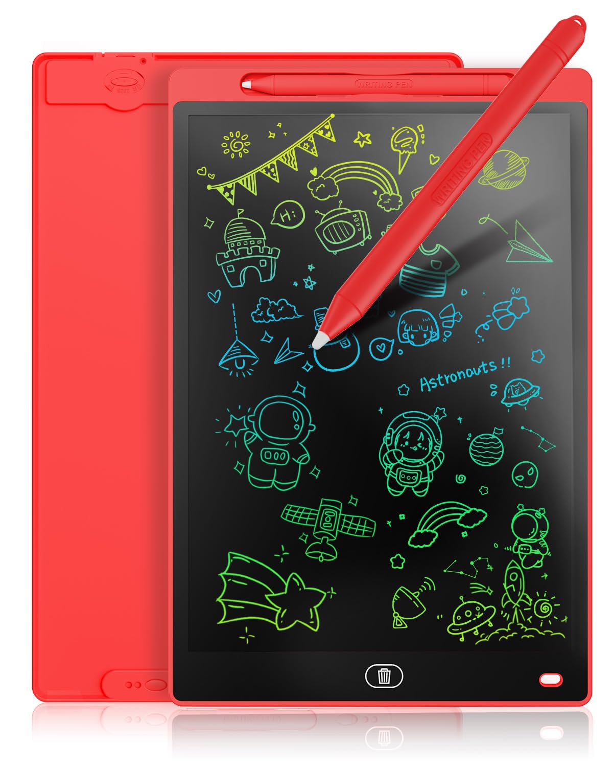 Genialba 8.5 inch LCD Writing Tablet - Colorful Screen Drawing Board for 2-7 Year Old Boys & Girls - Educational Toys for Birthday & Christmas (Red) — image 1
