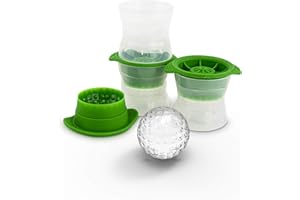 Tovolo Golf Ball Ice Molds (Set of 3) - Slow-Melting, Leak-Free, Reusable, & BPA-Free Craft Ice Molds/Great for Whiskey, Cocktails, Coffee, Soda, Fun Drinks, and Gifts