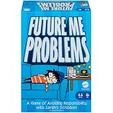 Mattel Games Sarah's Scribbles Game, Future Me Problems Card Game Includes 2 Decks of Cards, for 2-4 Players, Family and Game Nights