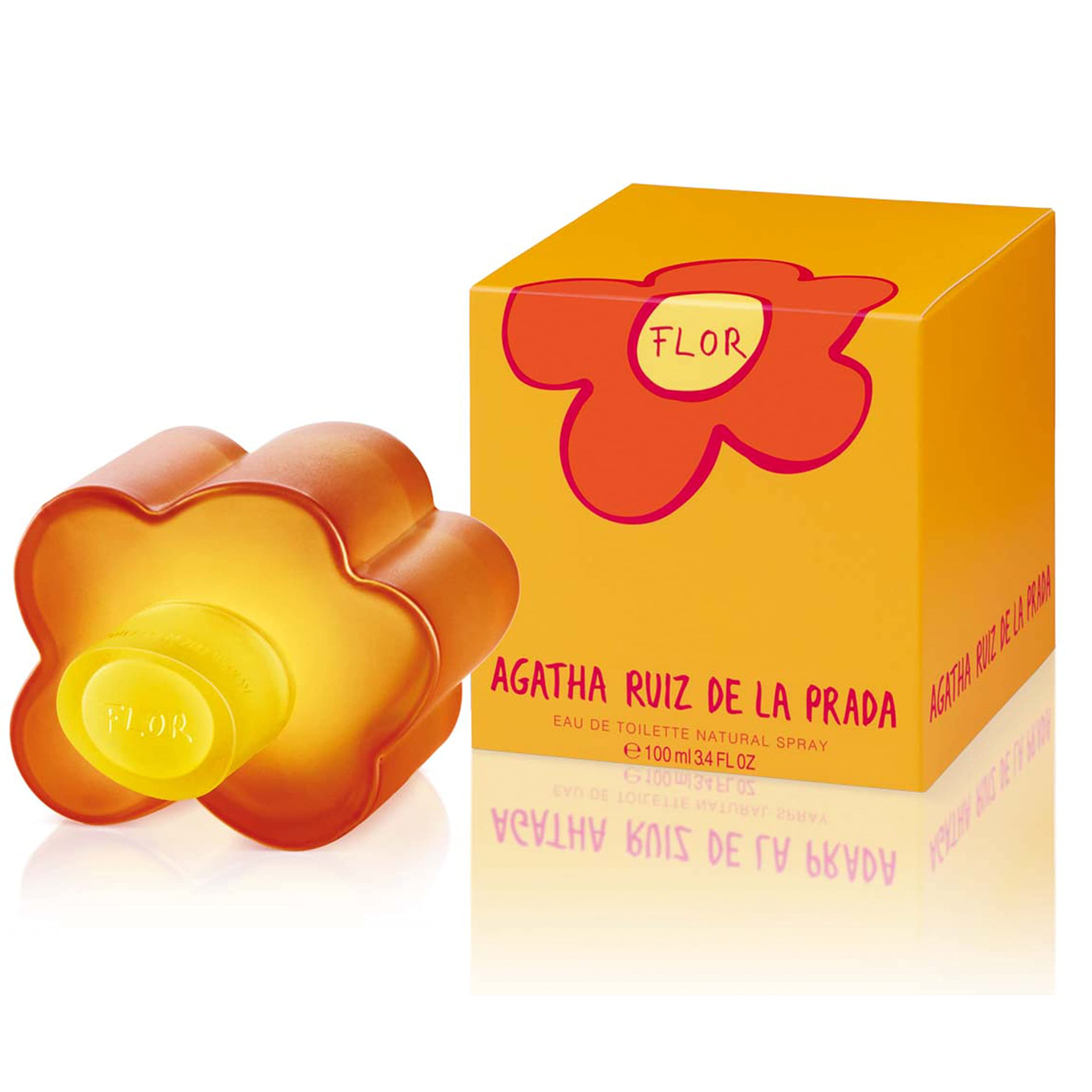 Agatha Ruiz de la Prada Perfume - Flor, Eau de Toilette for Women - Long Lasting - Fresh, Playful and Young Fragance - Fruity and Floral Notes - Ideal for Day Wear - 100 ml