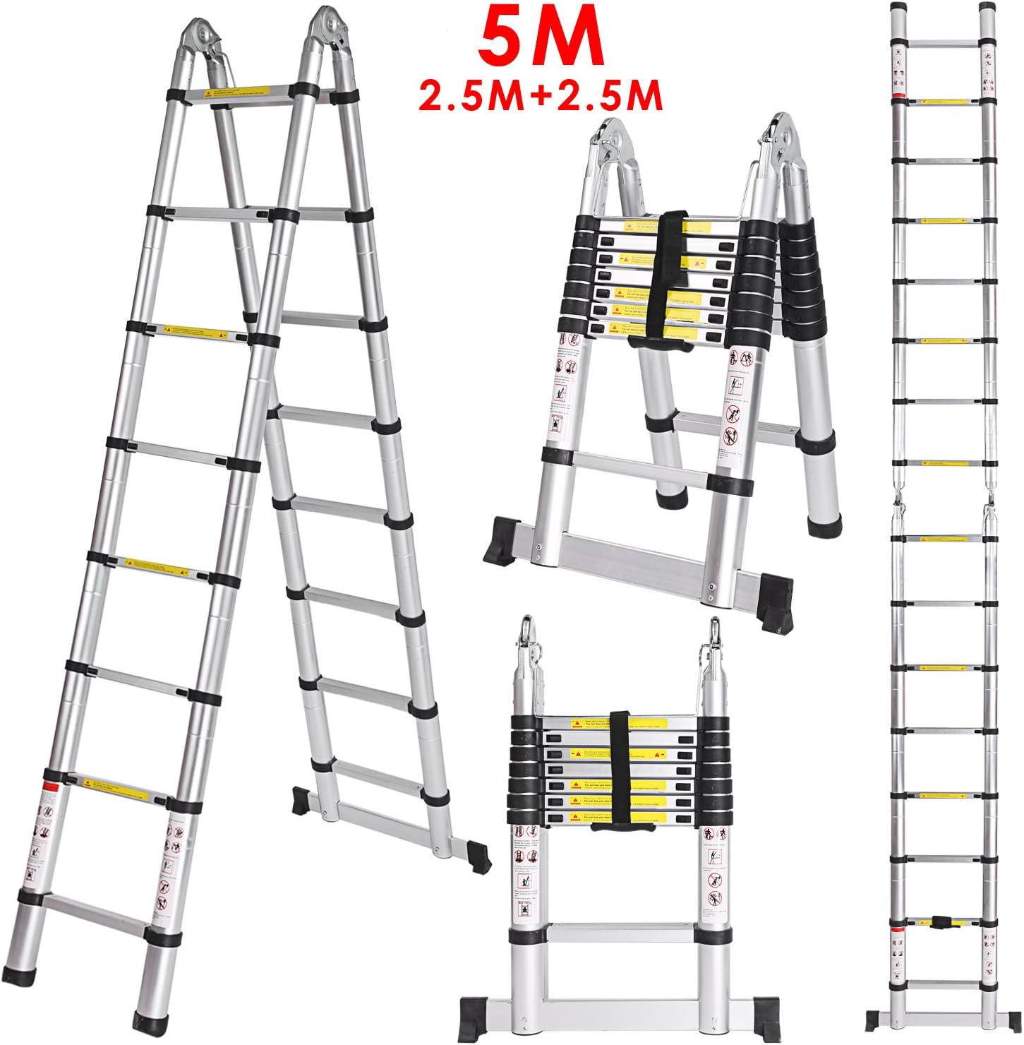 telescopic ladder 5m amazon