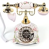 FESTRING Audio Guest Book Wedding Phone, Audio Guestbook Phone Recorder, Leave a Message After The Tone Guest Phone, for Weddings, Parties, Birthdays, Graduations (Flower Striped