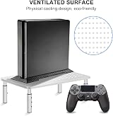 suptek Monitor Stand Riser White Metal 3 Heights MST003W 370x235mm 20kg view 3