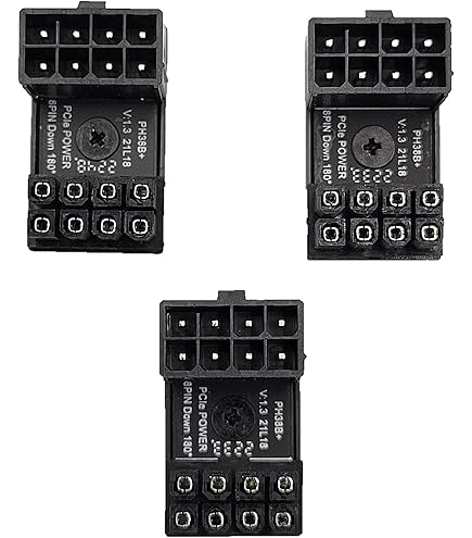 Amazon.com: PCIe 8-Pin 180 Degree Angled GPU Power Adapter