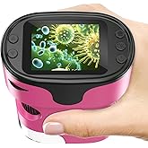 1000X Handheld Digital Microscope for Kids - 4K 2.0" Screen, Rechargeable Mini Labster Portable Pocket Scope, Includes Slides