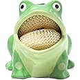 PEHOST Ceramic Kitchen Scrubby Sponge Holder , Art Frog Collection, Adorable Home & Kitchen Decor