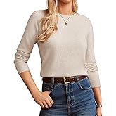 GRACE KARIN Women Cashmere Sweater Crew Neck Merino Wool Soft Pullover Layer Dressy Casual 2026 Spring with Socks