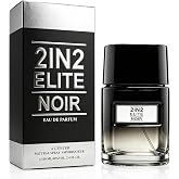 A CENTER 2 In 2 Elite Noir Men's Eau de Parfum 3.4 Fl Oz 100ml | Oriental Fougere Fragrance | Absinthe Star Anise French Lavender Premium Suede Skin Musk Vanilla Cologne | Daily Use Perfume Spray Gift
