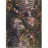 hkejoi Skull Diamond Art Kits for Adults,Skeleton Diamond Painting Kits,Skeleton Gem Art Kits Everlasting Love for Home Wall Decor 12x16 inch