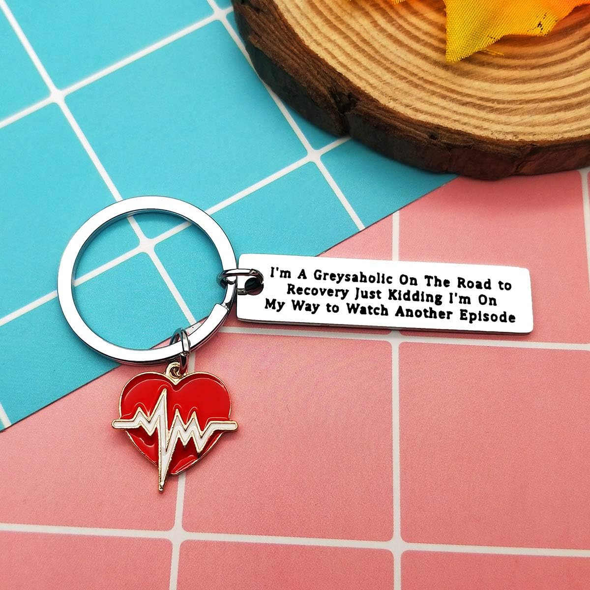 Heartbeat Keychain Gift for Nurse Doctor Cute Keychain Greys Anatomy Fan Gifts Funny Keychain Charms Heartbeat Key Ring Motivational Keychain for Women Surgeon Keychain Gift for Men Funny Nursing Gift - Image 3