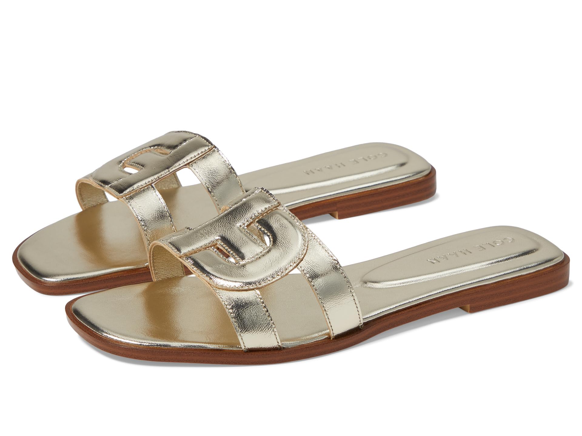 Cole Haan Womens Chrisee Sandal Soft Gold Leather, 10-B US