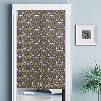 Amazon.de: JISMUCI Vorhänge für Türen, Retro rosa Glockenblumen der