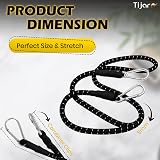 TIJAR 60" Heavy Duty Bungee Cord with Carabiner Clips - Strong Tie Down Strap view 2