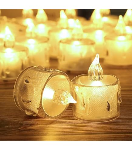 thumbnail image 2 of Flickering Flameless Candles Set Of 2 - Navy Orange Marble LED Candles With Remote & Timer 2 of 14