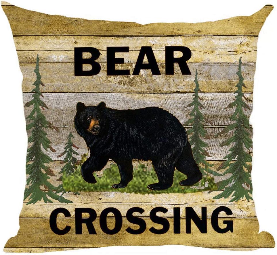 black bear throw pillows