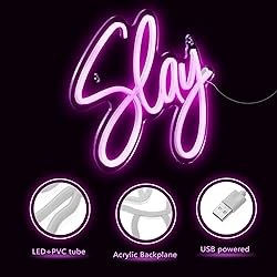 Riakrum Slay Neon Sign for Wall Decor Slay Y2k