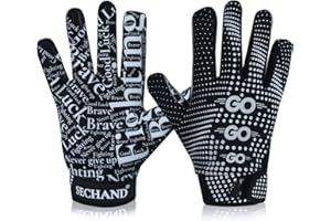 SECHAND Football Gloves for Youth Kids, Non-Slip Breathable Receiver Gloves for Teens, School Training