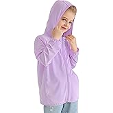 Auranso Kids Zip-Up Hoodie Girls Boys UPF50+ Sun Protection Jacket Hooded Cooling Shirt