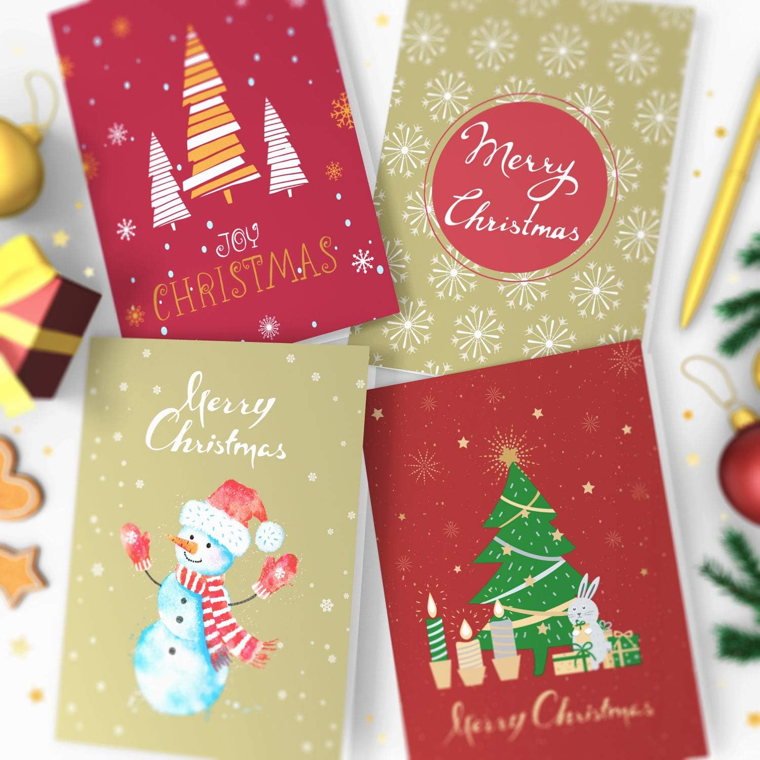 16 x Christmas Cards by Joy Masters™ Vol.3 Seasonal Assorted with