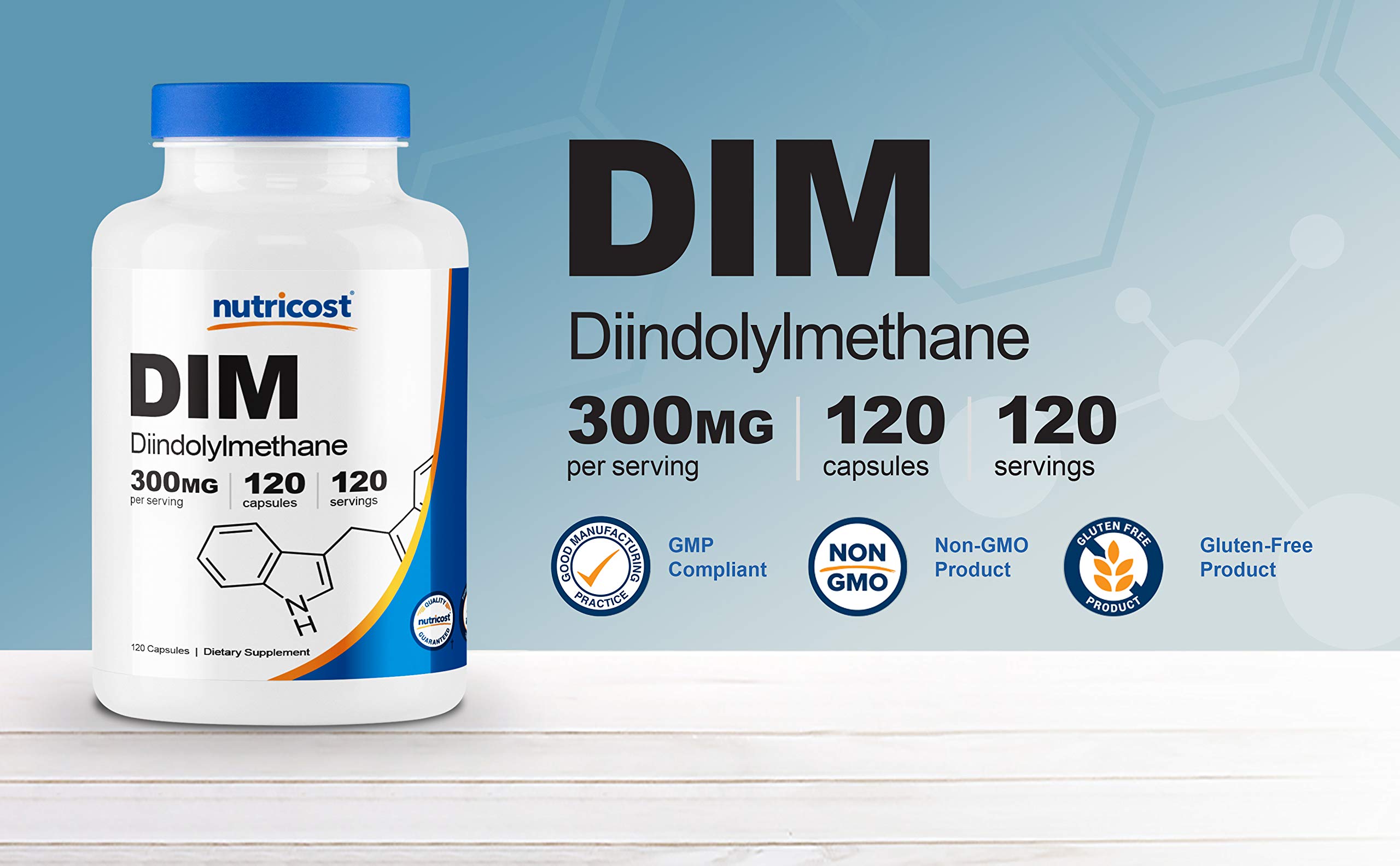 Mua Nutricost DIM (Diindolylmethane) Plus BioPerine 300mg, 120 Vegetarian Capsules Up to 4