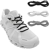 NDTEZUGT 3 Pairs Elastic No Tie Shoe Laces, Stretch Bungee Laces | Oval Stretchy Tieless Shoelaces, Speed Shoe Strings Replacement for Kids and Adults Running, Sneakers, Easy Slip on Fit