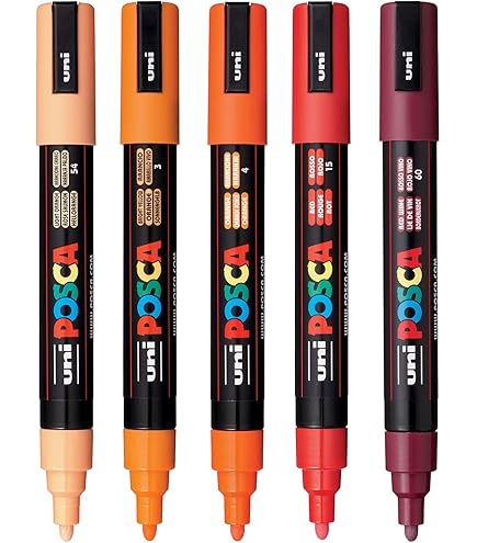 Posca PC-5M - Rotuladores Permanentes A Base De Agua, Juego Profesional De 12 Bolígrafos, 1,8-2,5 Mm, Mediano, Negro Extra + Blanco, En Cartera De Regalo