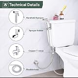 Zuvo Bidet Sprayer with 304 Stainless Steel UK Toilet Kit view 3
