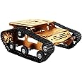 XiaoR Geek Smart Robot Car Tank Chassis Kit Aluminum Alloy Big Platform with 2WD Motors for uno/Raspberry Pi DIY Remote Control Robot Car Tools- Upgraded Version