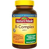 Nature Made Super B Complex with Vitamin C &amp; Folic Acid, 140 Tablets | B Complex Vitamins for Women and Men, Dietary Supplement for Immune Support, Gluten Free, 140 Day Supply