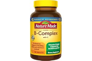 Nature Made Super B Complex with Vitamin C & Folic Acid, 140 Tablets | B Complex Vitamins for Women and Men, Dietary Supplement for Immune Support, Gluten Free, 140 Day Supply