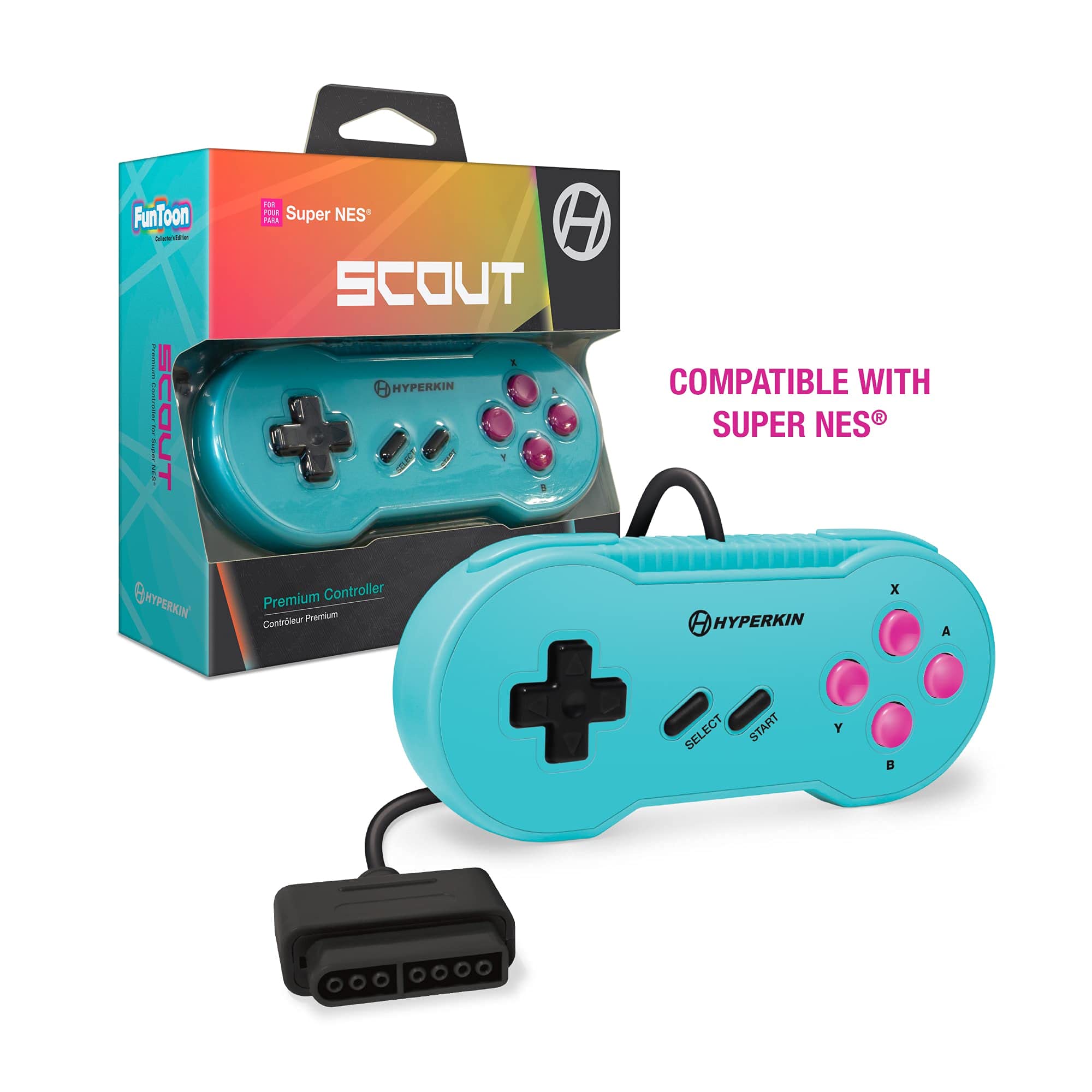 Photo 1 of Hyperkin "Scout" Premium Controller for Super NES (Hyper Beach) Funtoon Collector's Edition - Super NES