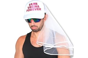 Sterling James Co. Bachelor Party Hat and Veil - Bachelor Party Ideas, Supplies, Gifts, Jokes and Favors (1 Pack - With Veil)