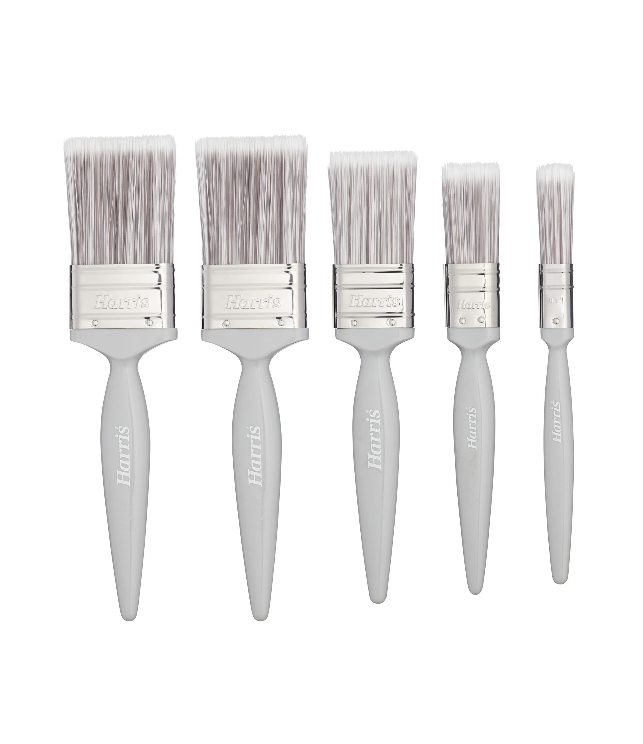 Harris Essentials Walls & Ceilings Paint Brush Set | Pack of 5 | 0.5", 1", 1.5", 2"