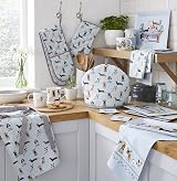Cooksmart Curious Dogs Set of 3 Tea Towels Kitchen Absorbent Durable Home Decor view 3