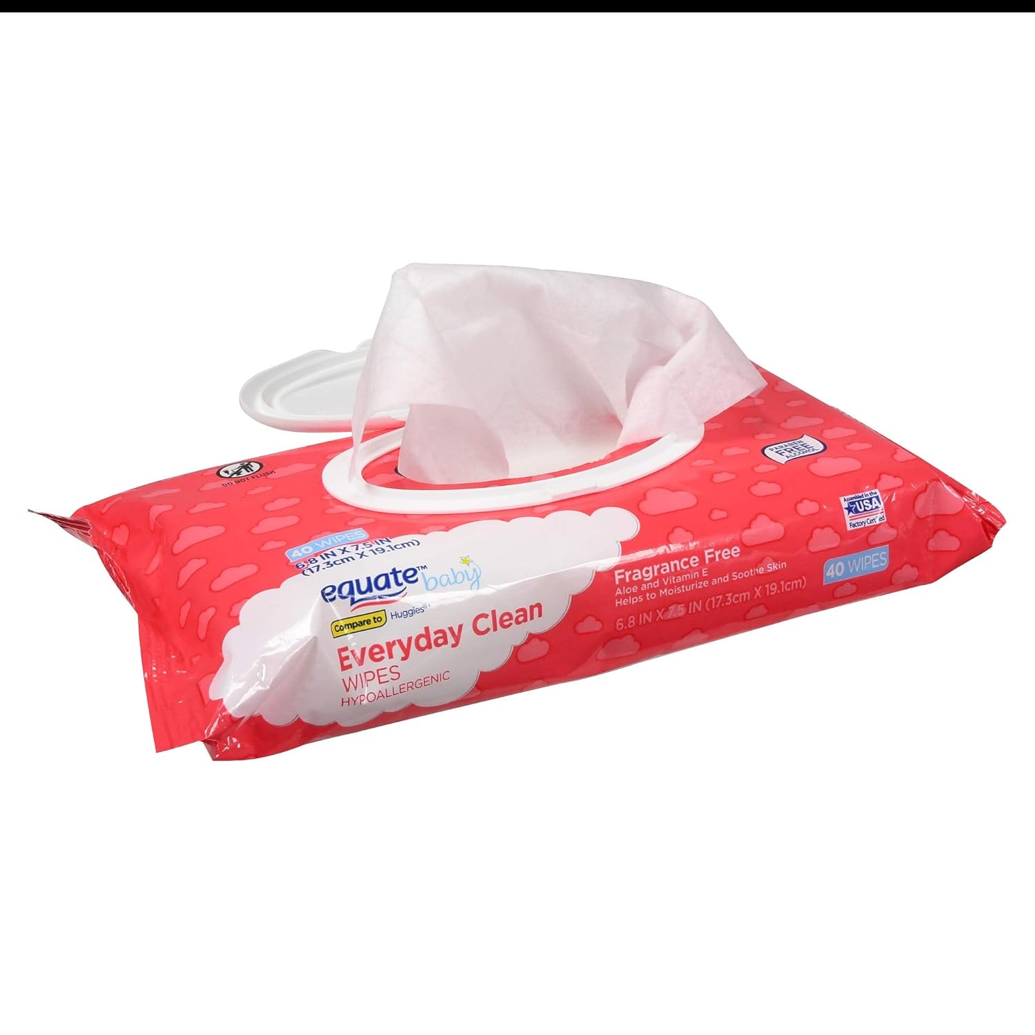 equate fragrance free wipes