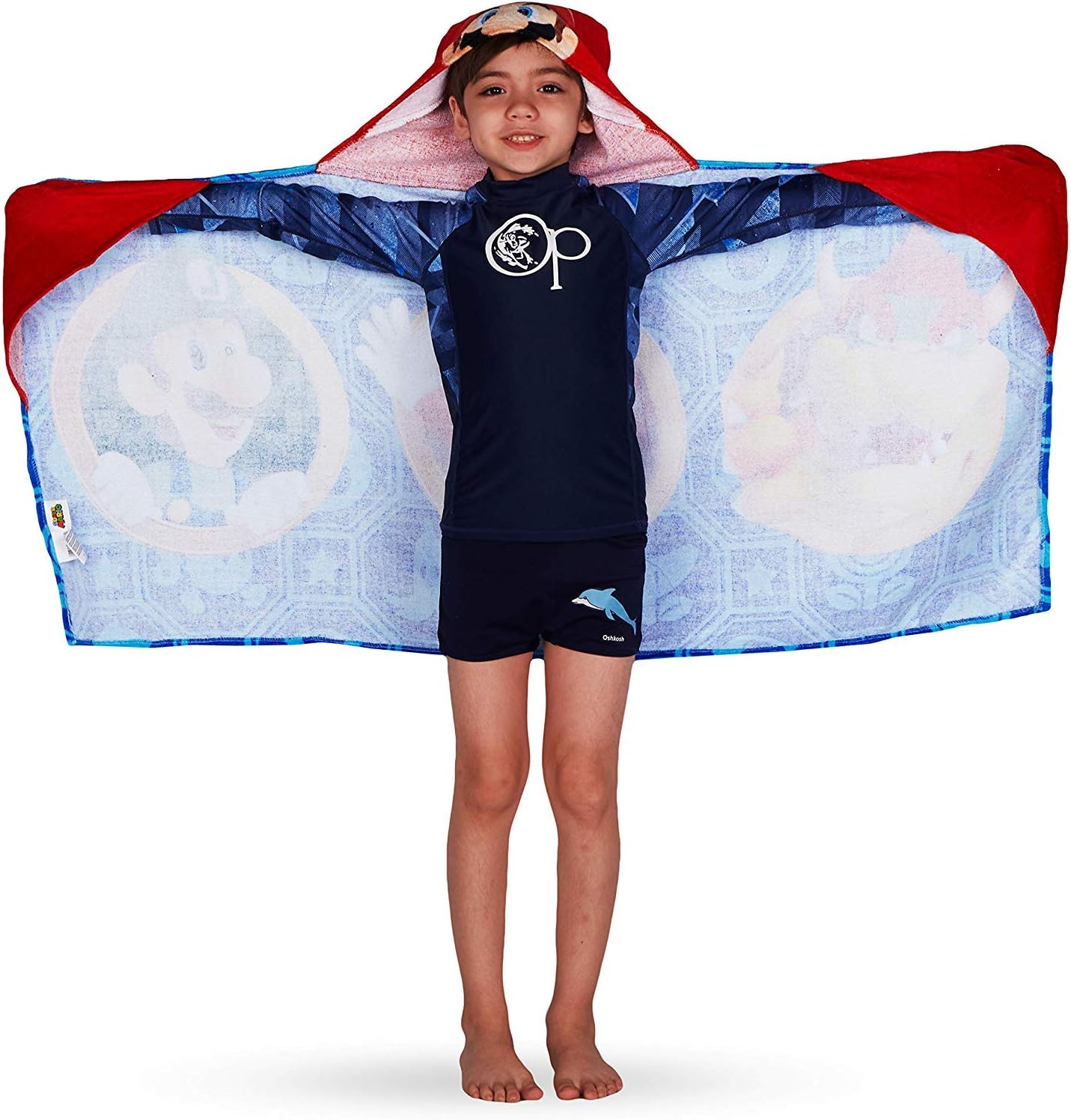 super mario hooded towel