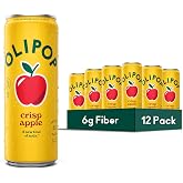 OLIPOP 6g Fiber Prebiotic Soda, Crisp Apple, 12 fl oz, 12Pack Skinny | Shelf Stable Prebiotic Soda (Skinny), 6g Fiber, 5g Sugar, Digestive Health Support, Prebiotics &amp; Botanicals, Gluten Free