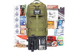Stealth Angel Survival - 72 Hour Family Emergency Kit - 1-5 Person Survival Bag for Earthquakes, Hurricanes, and Other Natural Disasters