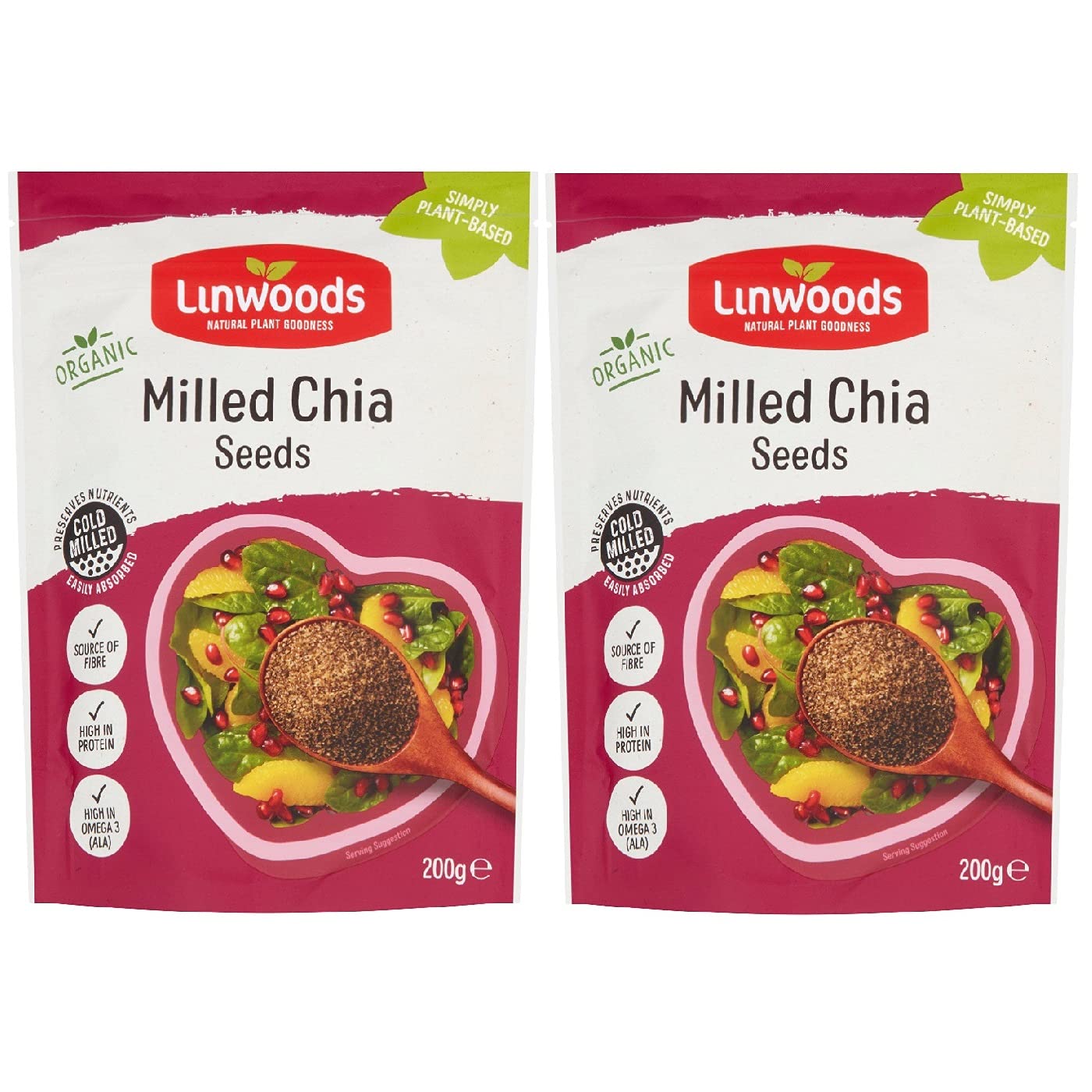 Linwoods Milled Chia Seed - 200g (Pack of 2)
